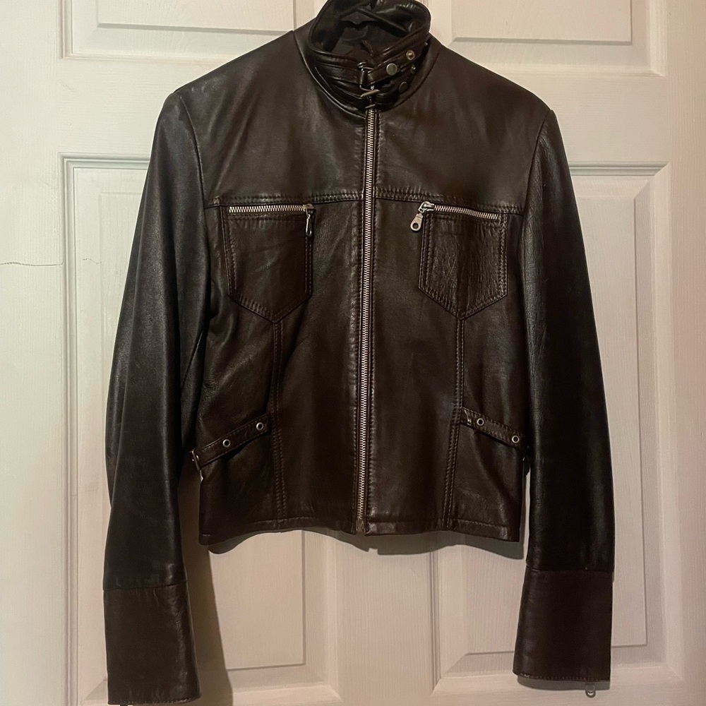 Soft brown leather jacket